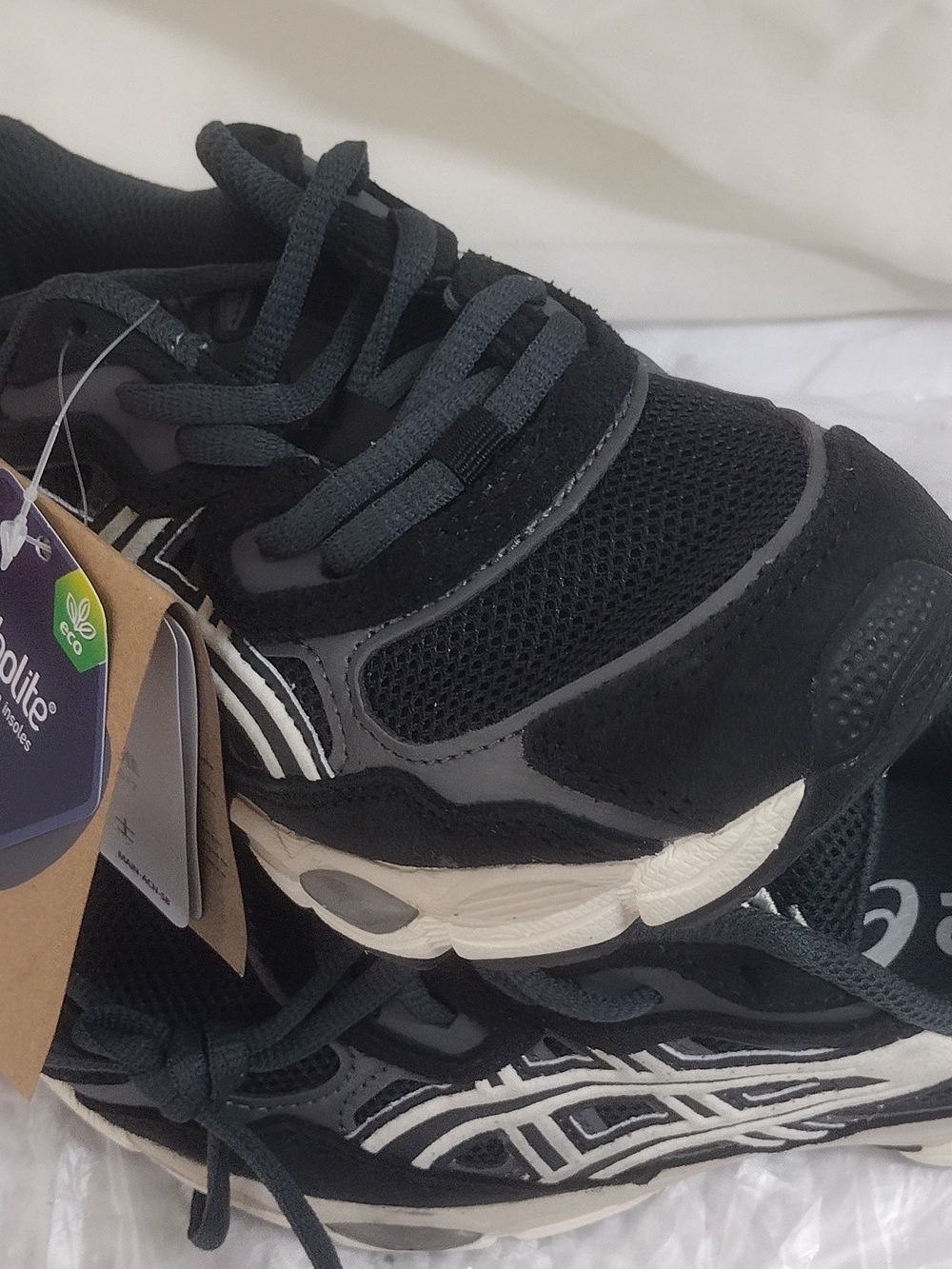 Asics Black and White Kids Sneakers